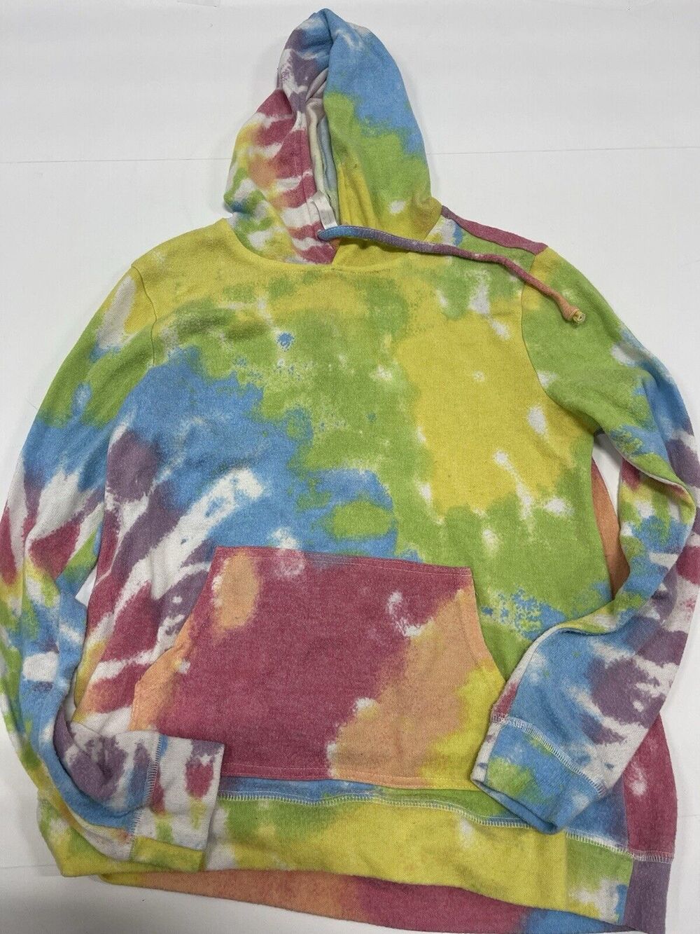Ebb & Flow Multicolor Tie Dye Hoodie Womens Size Small Soft Lightweight